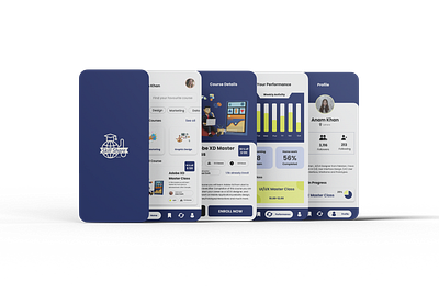 E-learning Mobile App android app design illustration typography ui ux