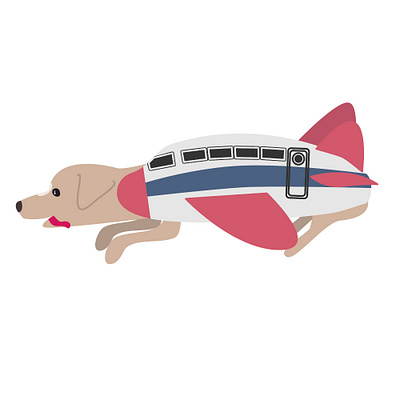 Bennie is a jet costume dog halloween howloween illustration