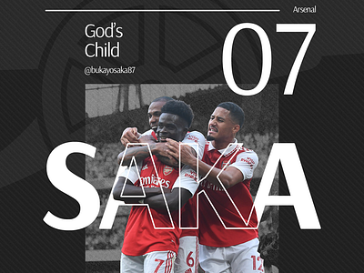 Bukayo Saka arsenal concept football photoshop