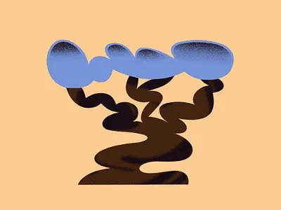 Nature studies: 05 characterdesign colourful design digitalillustration grain illustration illustrator nature textures trees