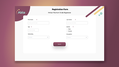 Able volunteering design logo ui ux web