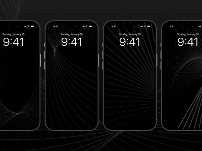 Minimalist Loop Wallpaper cover curves design figma gumroad illustration iphone lines lock screen loop minimalism mockup pack screens ui vector wallpaper waves