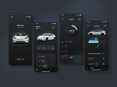 Smart Car Control app dailyui design graphic design mobile app ui ux uxdesign