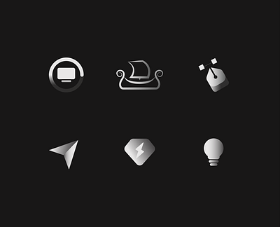 Dark Themed Icon app branding design icons illustration ui ux