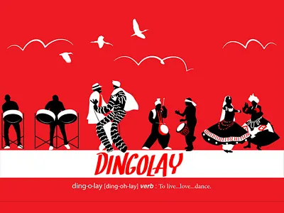 Dingolay dingolay illustration trinidad trinidad tobago vector
