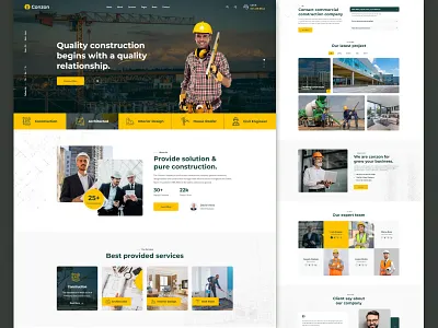 Construction Website Design renovation ui