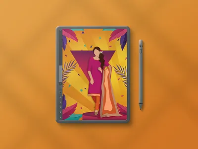 Female Portrait Illustration artwork clothing design digital illustration fashion female flat girl illustration illustration digital minimal model portrait style vector