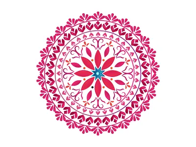 Colorful Mandala Design Pattern artwork artwork