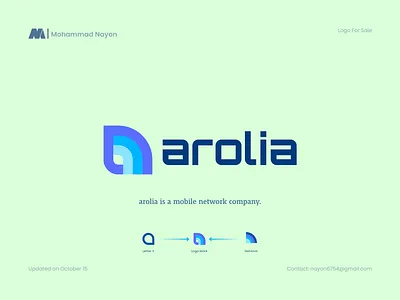 arolia mobile network company logo design, a letter logo 2022 logo design trend 7g network 99 design logo blockchain brand identity design branding creative logo fastest network geometric shape graphic design grid logo logo design minimal logo mobile network network network fast network flow online supplychain timeless logo design