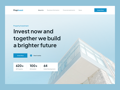 Property Investment Landing Page design hero section landing page mhala property investment property investment landing page ui design ui exploration ui ux design