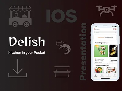 Delish Food App android app design figma ios ui ux