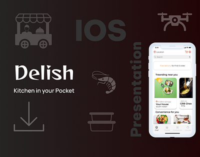 Delish Food App android app design figma ios ui ux