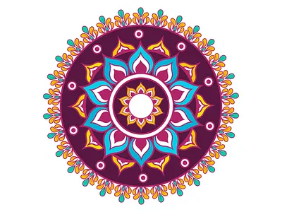 Luxury colorful mandala Design illustration marca