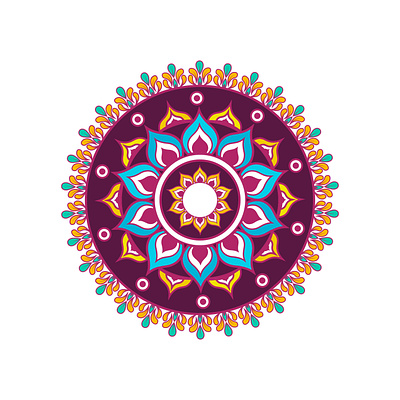 Luxury colorful mandala Design illustration marca