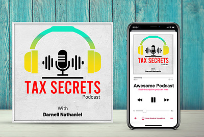 Tax Secret podcast design apple apple podcast cover art cover design graphics podcast podcast cover art professional