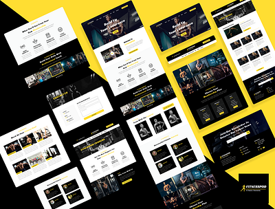 Concept design for a fitness website ui ui design ux design web design