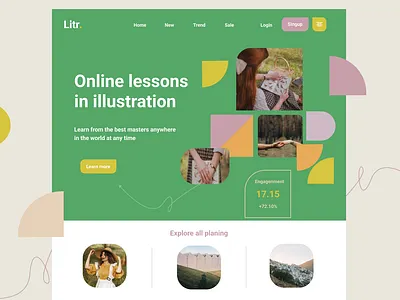 Main page in the original colors in Figma advertising brand identity branding figma graphic design landing page marketing ui uiux web design website website design
