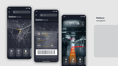 Railway Platform Navigation design graphic design productdesign ui uiux ux