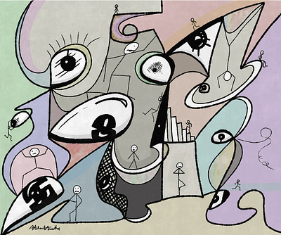 HangMan abstract art artist design illustration