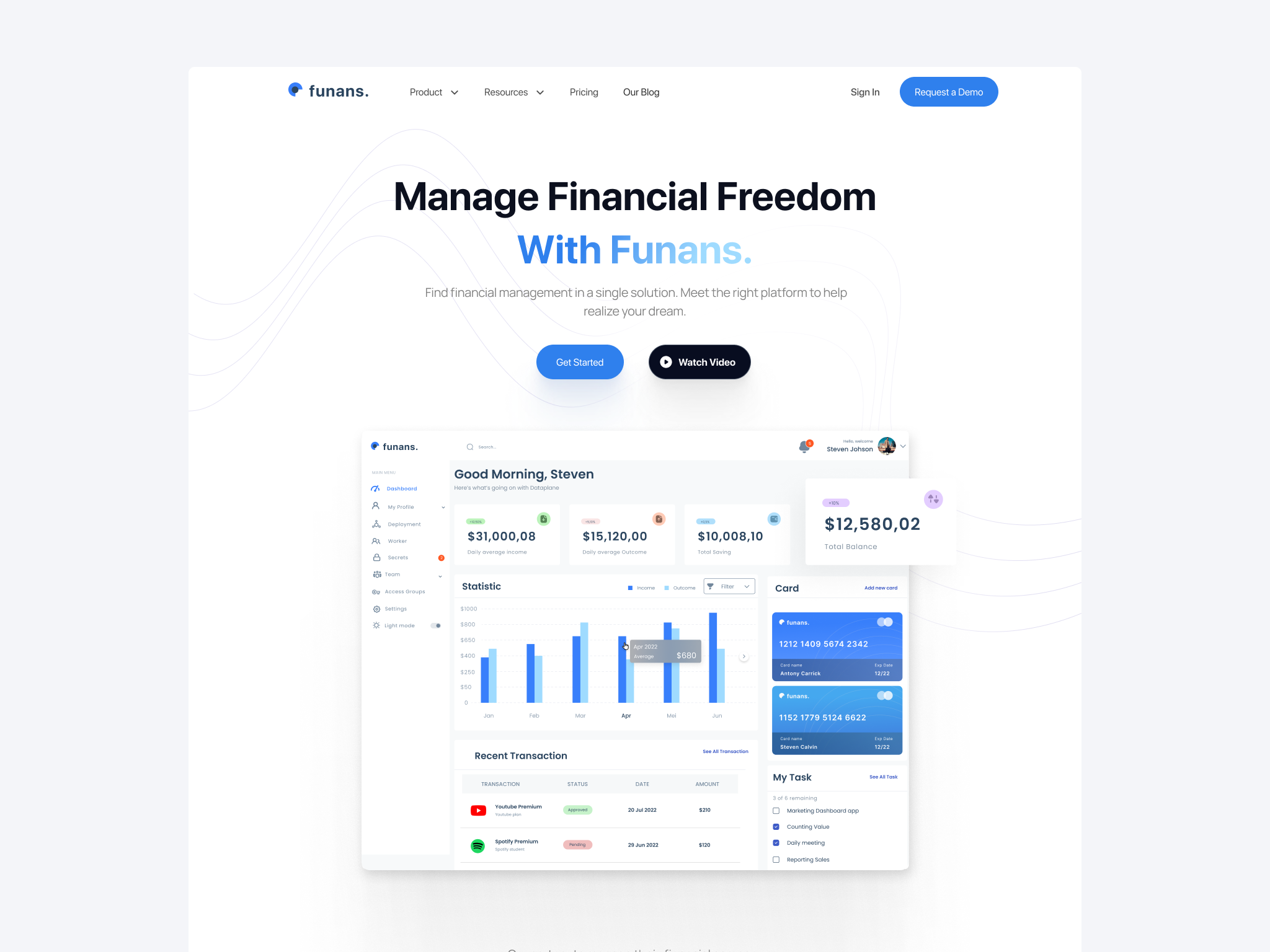 Example of Saa S Website Design