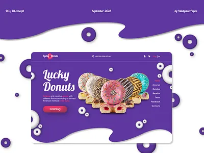 Landing page. Donut delivery. cart delivery design donut figma landing page ui ux web design website