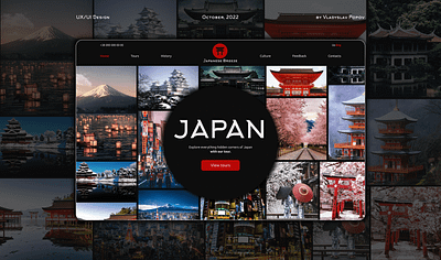 Landing page. Travel agency. animation design japan landing page traveling ui ux uxui web design