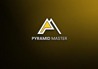 P+M Pyramid Master Logo Design 3d animation branding business logo design flat graphic design illustrator logo motion graphics ui vector