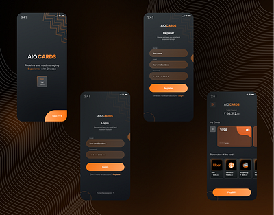 All in one card app concept animation app branding design illustration logo ui ui design