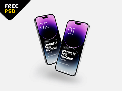 iPhone 14 Pro Mockup iphone mockup free psd