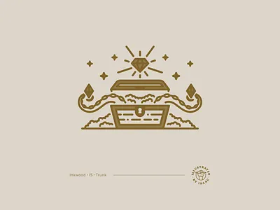 Trunk badge design illustration illustrator linework minimal monoline vector