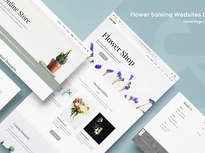 Flower eshoping Website branding digithinker figma design flower website design illustrator cc uiux design website design