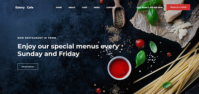 Eatery.cafe.in 3d animated website animation css custom website design illustration logo ui website development