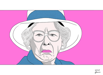 The Queen art design drawing graphic design illustration ipad popart procreate