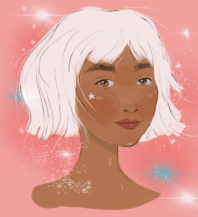 whiteHair 2 design graphic design illustration
