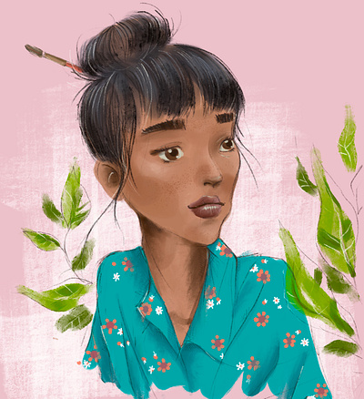 Messy Bun design graphic design illustration