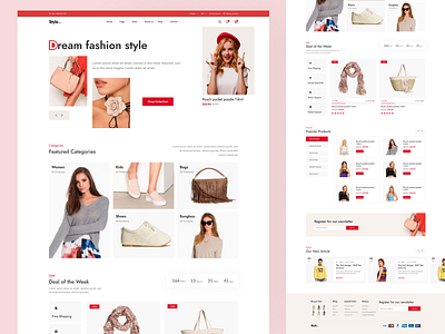 Fashion ecommerce website animation branding cloth clothing e commerce ecommerce shop fashion fashion website landing page design online shop online store product design shopping app shopping basket style ui design wear web design winter women fashion