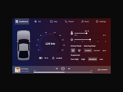 Car Interface Design car daily ui design interface ui