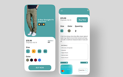 CARGO PANTS MOBILE APP app design ui ux