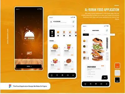 Al-Burak Food Application Design app ui design creative ui figma ui food app food app ui food application food application ui latest app ui latest food app modern ui restaurant app ui restaurant application ui restaurant ui ui ux