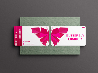ELEGANT BUSINESS CARD adobe adobe illustartor brand brand guidline brand identity branding business card business card design butterfly card design fiverr graphic designer pink sayeda farhat visual identity