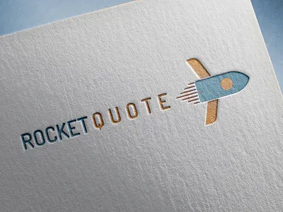 rocket quote logo 3 abstract branding design graphic design illustration logo