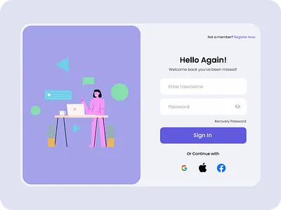 login page app app design branding design graphic design illustration login page ui uiux ux vector