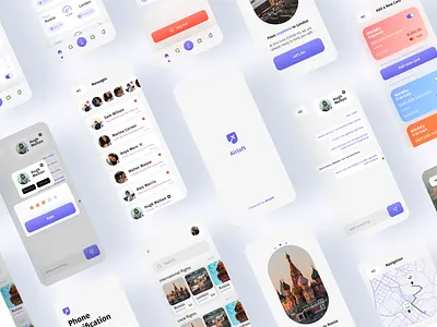 AirLoft — A Flights Booking App Design — Light Mode — UI Kit app design desktop mockup figma fiverr flight booking app freelance graphic ui landing page landing page design light mode mobile app mobile mockup prototype remote ui ui design upwork ux ux design web design