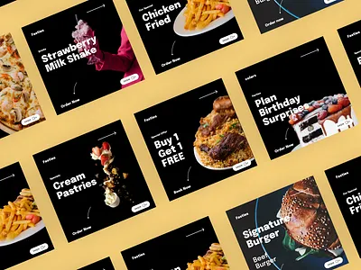 Foodies — A Food Restaurant — Social Media Posts & Ads Design ads advertisement design branding business presence carousels digital business digital presence facebook food ads food posts graphic design instagram online business online presence posts social media social media design social presence twitter