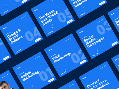 Marko. — A Digital Marketing Business — Social Media Posts & Ads ads advertisement design business growth business post carousels digital business digital marketing digital presence facebook figma instagram marketing ad marketing business marketing post online business online presence posts social media social media design social presence