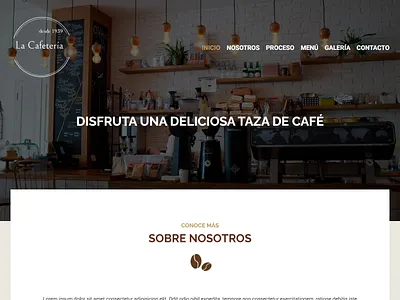 La Cafeteria css design diseño web freelance gulp html javascript js landing page pagina web sass sitio web ui website