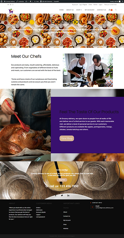 GROCERY ABOUT US PAGE design graphic design web design