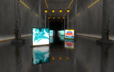 VR Art Gallery 3d graphic design illustration ui