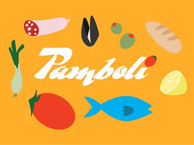 Pamboli - Catalan Restaurant Brand adobe illustrator branding design food graphic design illustration logo restaurant vector