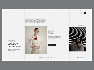 Fashion web design concept behance branding creative dailyui design dribble fashion fashion design graphic design graphicdesign imagery layout explortion minimal typography ui uidesign userinterface uxdesign website